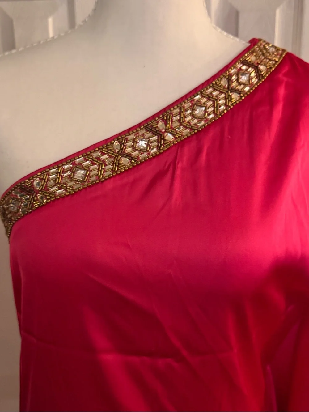 NICOBLU - ISADORA ONE-SHOULDER GOWN WITH EMBELLISHMENT